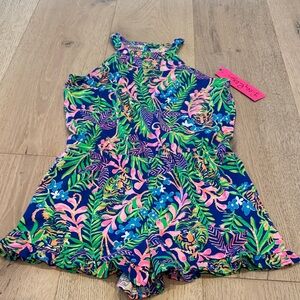 Lilly Pulitzer Kids Matching Set - Blue and Pink Tropical Print